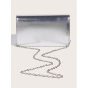 Small Silver Clutch Evening Bag