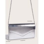 Small Silver Clutch Evening Bag