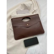 Simple Brown Leather Tote Bag