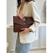 Simple Brown Leather Tote Bag