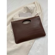 Simple Brown Leather Tote Bag