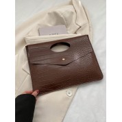 Simple Brown Leather Tote Bag