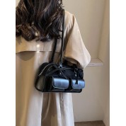 Small Black Suede Shoulder Bag