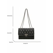 Chain Shoulder Bag Black Flap