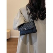 Chain Shoulder Bag Black Flap