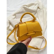 Women Crossbody Handbag Leather Square