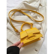 Women Crossbody Handbag Leather Square