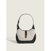 Black Canvas Messenger Bag Women