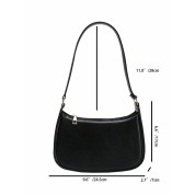 Simple Black Shoulder Tote Bag