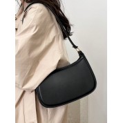 Simple Black Shoulder Tote Bag