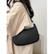 Simple Black Shoulder Tote Bag