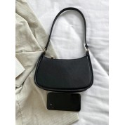 Simple Black Shoulder Tote Bag