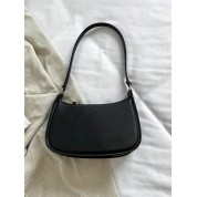 Simple Black Shoulder Tote Bag