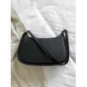 Simple Black Shoulder Tote Bag