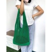 Large Green Leather Tote Bag