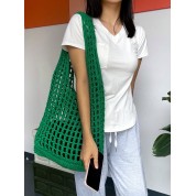 Large Green Leather Tote Bag