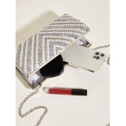 Black And Silver Clutch Evening Bag