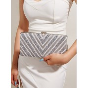 Black And Silver Clutch Evening Bag