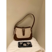 Brown Leather Shoulder Crossbody Hobo Bag Purse