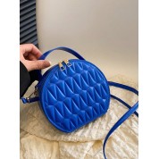 Round Mini Shoulder Bag Leather