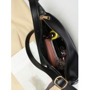 Black Leather Bag Shoulder Strap