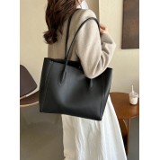 Black Leather Tote Bag Women