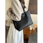 Black Leather Tote Bag Women