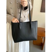 Black Leather Tote Bag Women