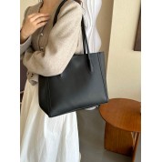 Black Leather Tote Bag Women