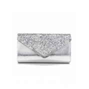 Black Clutch With Silver Chain