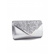 Black Clutch With Silver Chain