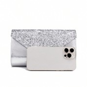 Black Clutch With Silver Chain