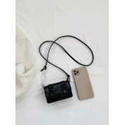 Black Mini Crossbody Messenger Bag