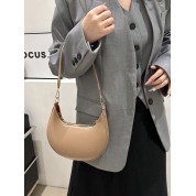 Small Leather Crescent Shoulder Bag