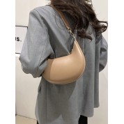 Small Leather Crescent Shoulder Bag