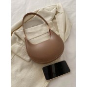 Small Leather Crescent Shoulder Bag