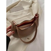 Small Leather Crescent Shoulder Bag