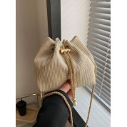 Faux Fur Chain Shoulder Bag