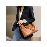 Leather Tote Bag With Long Strap