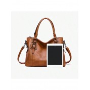 Leather Tote Bag With Long Strap