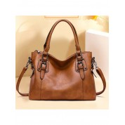 Leather Tote Bag With Long Strap