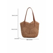 Straw Tote Bags With Leather Handles