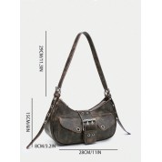 Multi Pocket Faux Leather Crossbody Bag