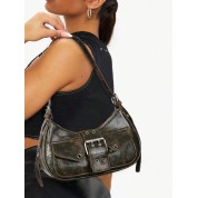 Multi Pocket Faux Leather Crossbody Bag