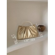 Leather Shoulder Bag With Chain Strap