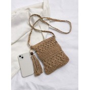 Straw Beach Bags With Zipper