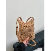 Straw Beach Bags With Zipper