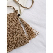 Straw Beach Bags With Zipper