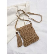 Straw Beach Bags With Zipper