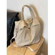 Large Zipper Leather Tote Bag